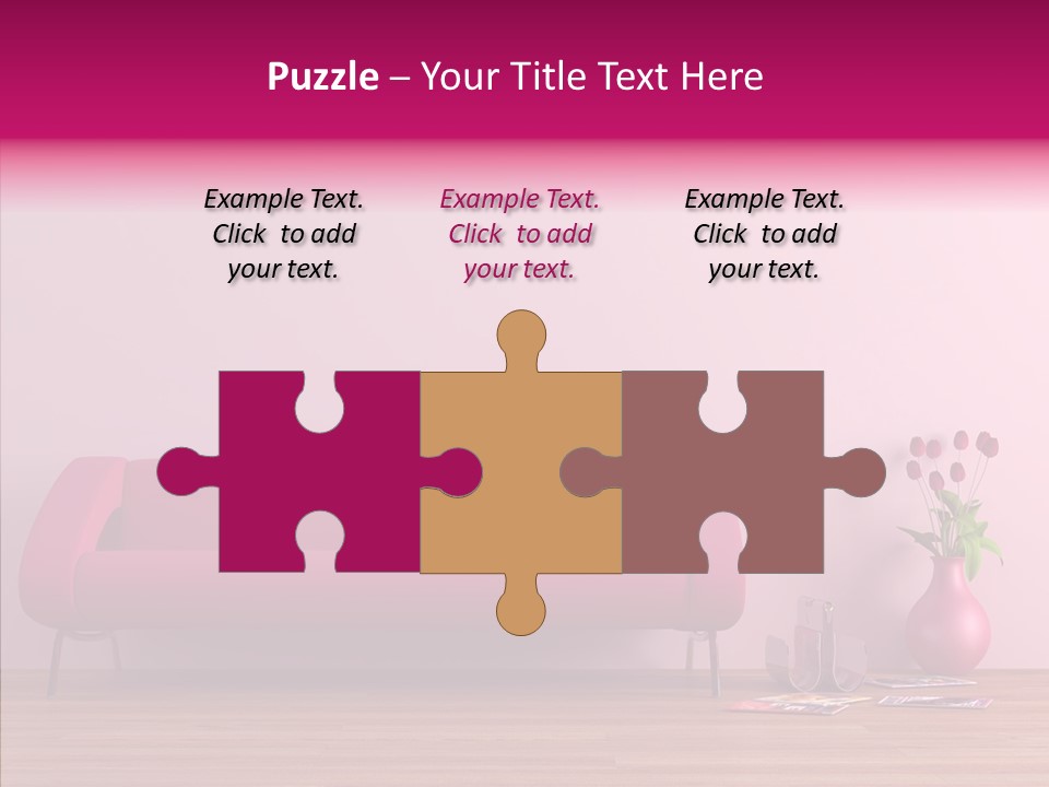 Rendering Settee Vase PowerPoint Template