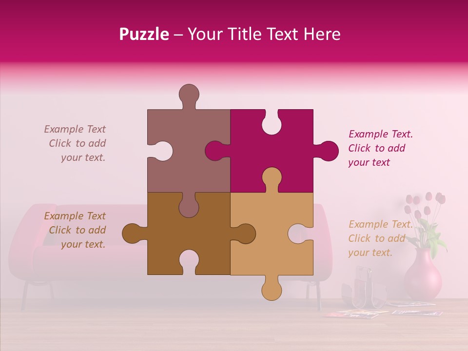 Rendering Settee Vase PowerPoint Template