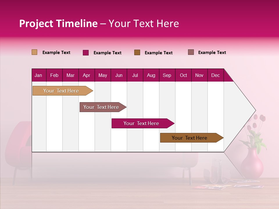 Rendering Settee Vase PowerPoint Template