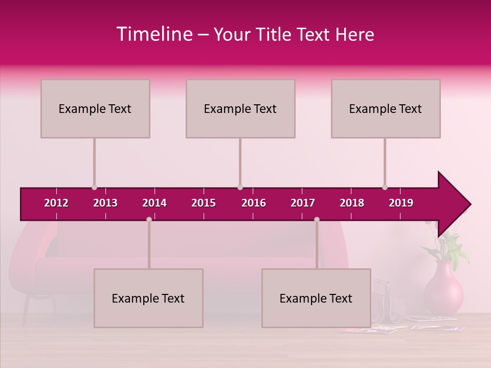 Rendering Settee Vase PowerPoint Template