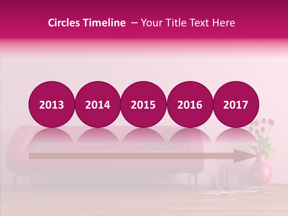 Rendering Settee Vase PowerPoint Template