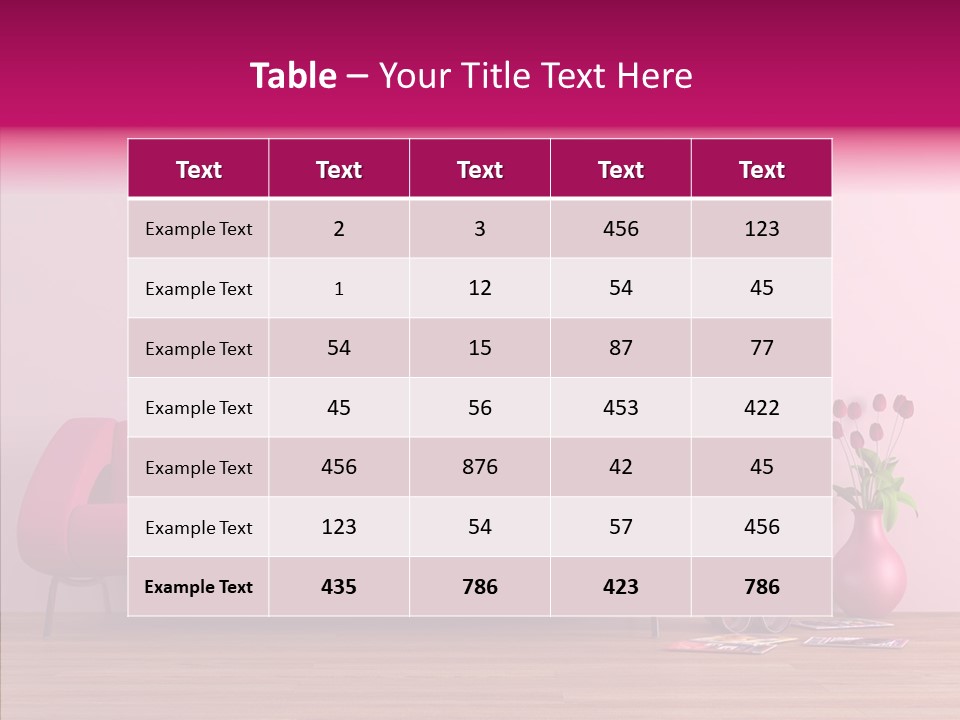 Rendering Settee Vase PowerPoint Template