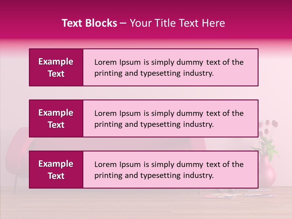 Rendering Settee Vase PowerPoint Template