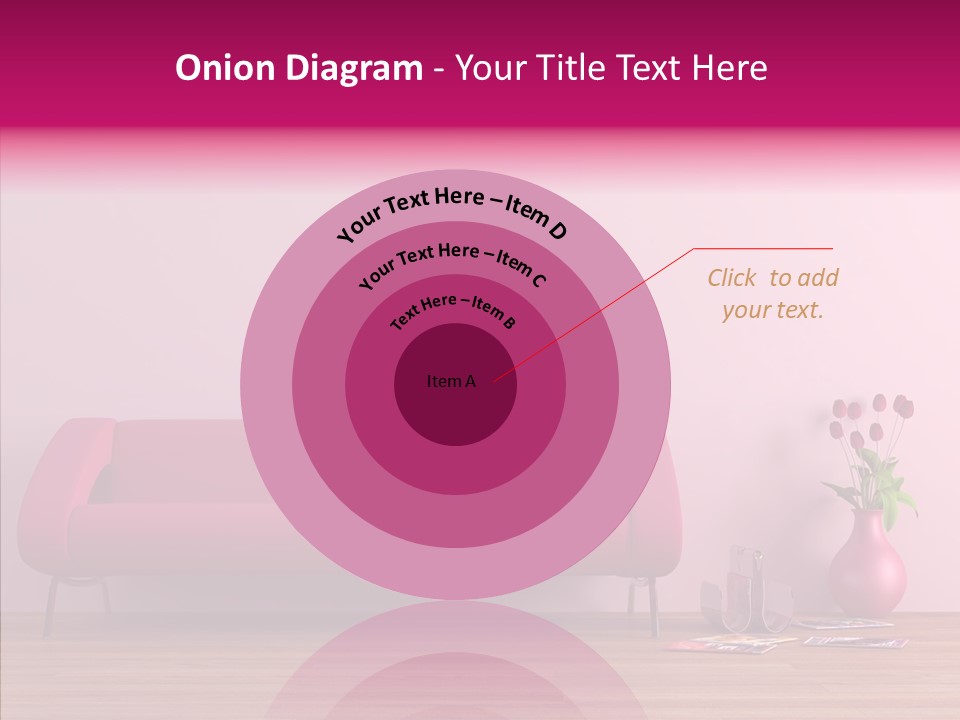 Rendering Settee Vase PowerPoint Template