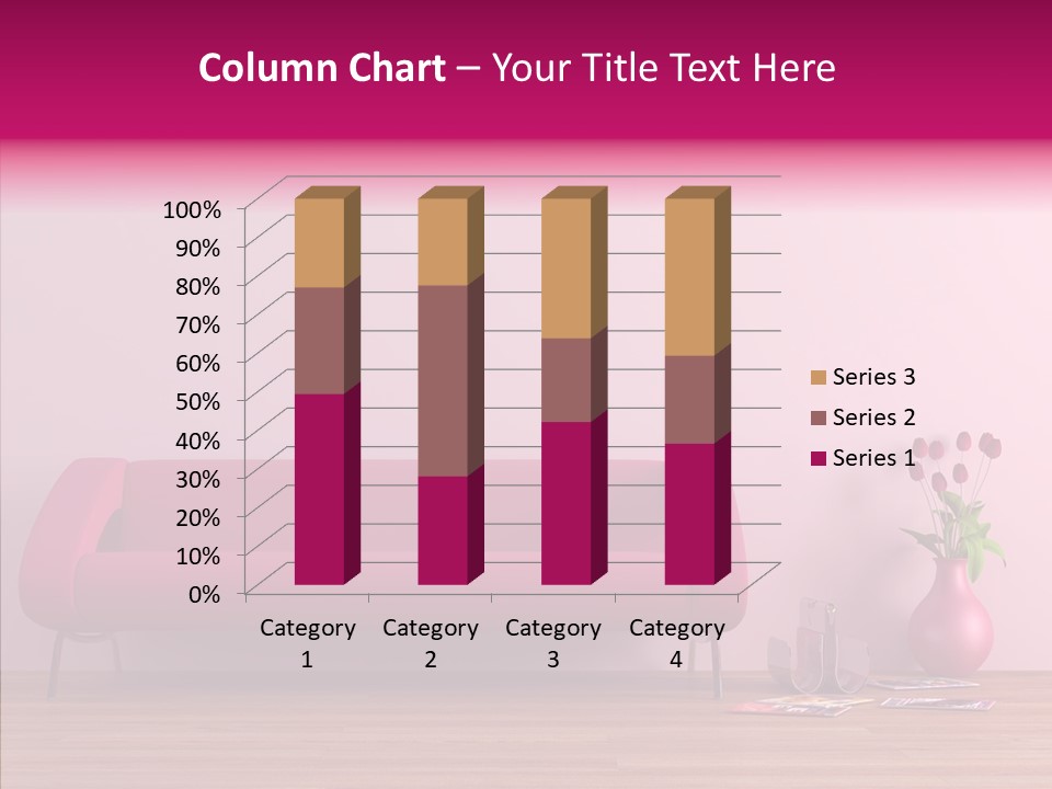 Rendering Settee Vase PowerPoint Template
