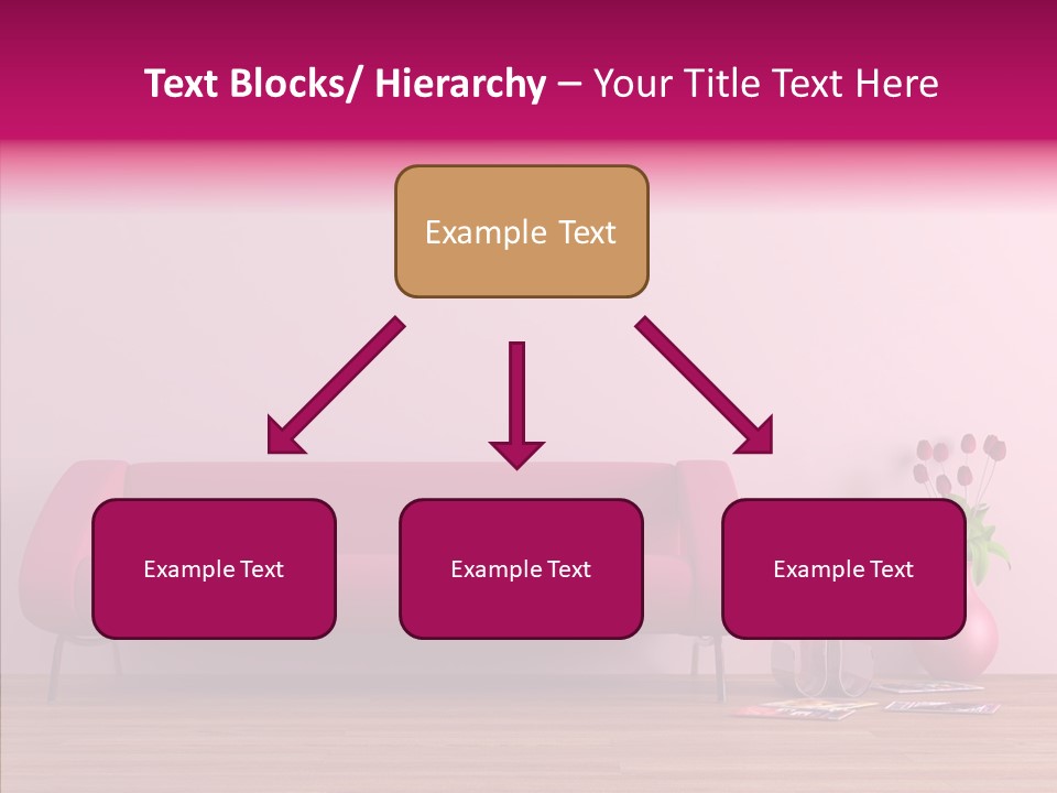 Rendering Settee Vase PowerPoint Template