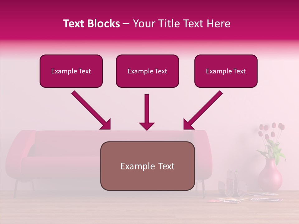 Rendering Settee Vase PowerPoint Template