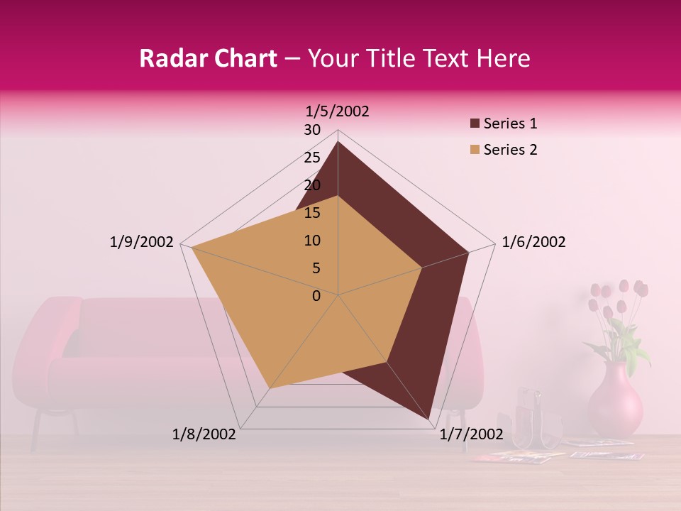 Rendering Settee Vase PowerPoint Template
