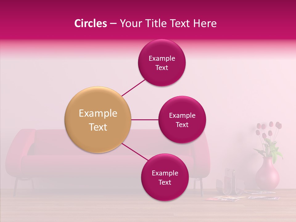 Rendering Settee Vase PowerPoint Template