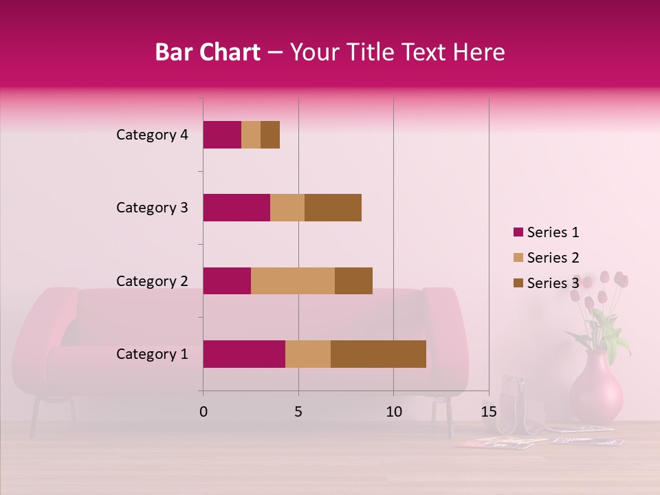 Rendering Settee Vase PowerPoint Template
