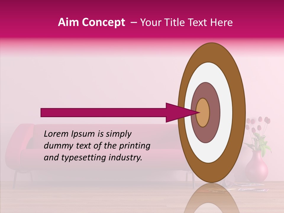 Rendering Settee Vase PowerPoint Template