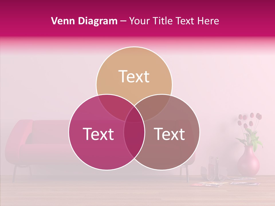 Rendering Settee Vase PowerPoint Template