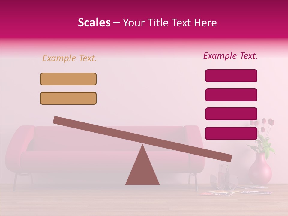 Rendering Settee Vase PowerPoint Template