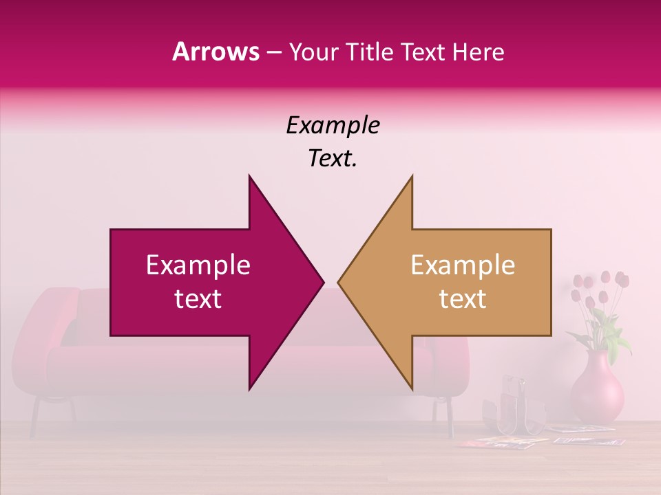 Rendering Settee Vase PowerPoint Template