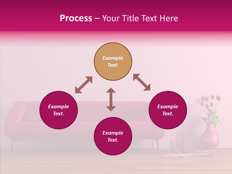 Rendering Settee Vase PowerPoint Template