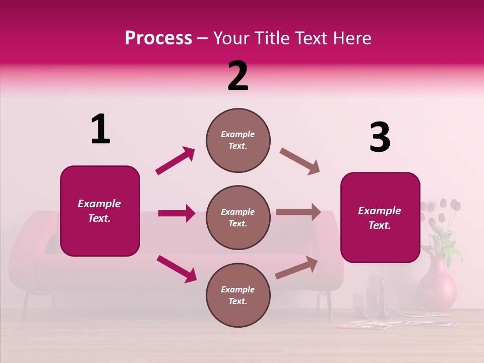 Rendering Settee Vase PowerPoint Template