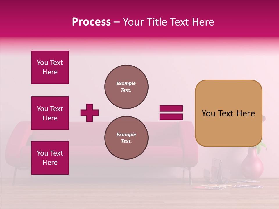 Rendering Settee Vase PowerPoint Template