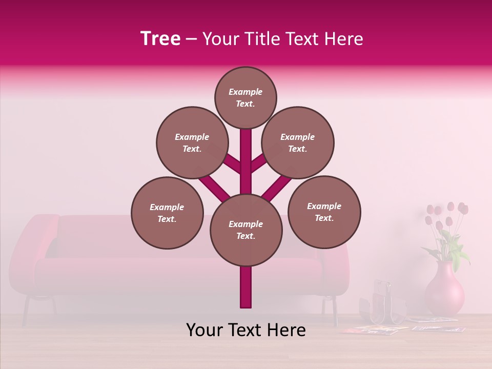 Rendering Settee Vase PowerPoint Template