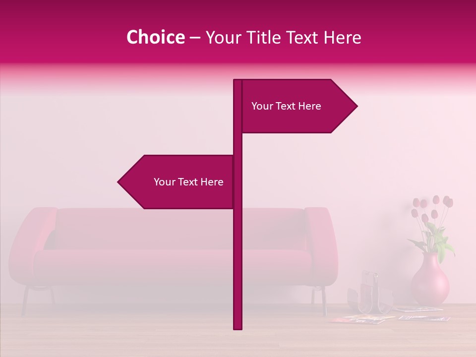 Rendering Settee Vase PowerPoint Template