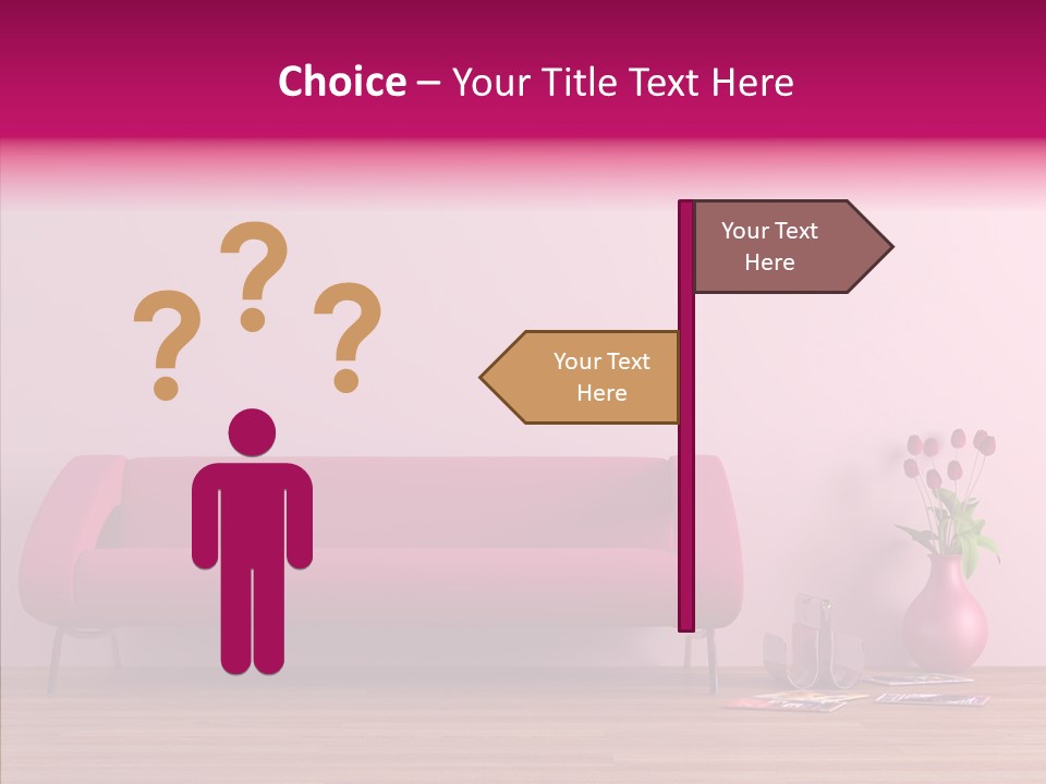 Rendering Settee Vase PowerPoint Template