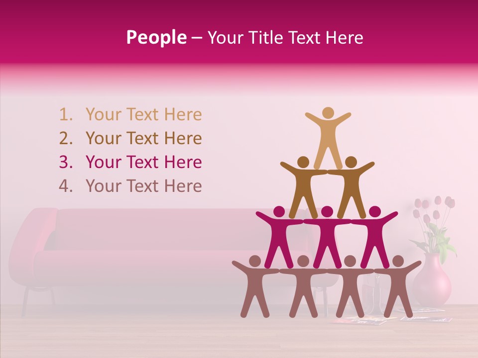 Rendering Settee Vase PowerPoint Template