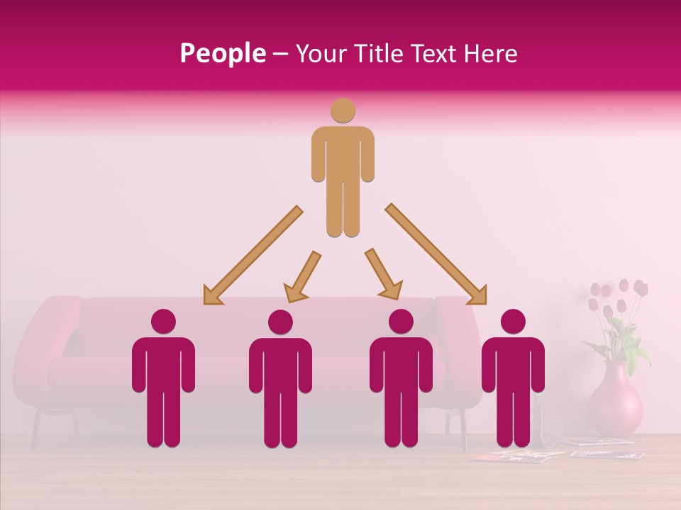 Rendering Settee Vase PowerPoint Template