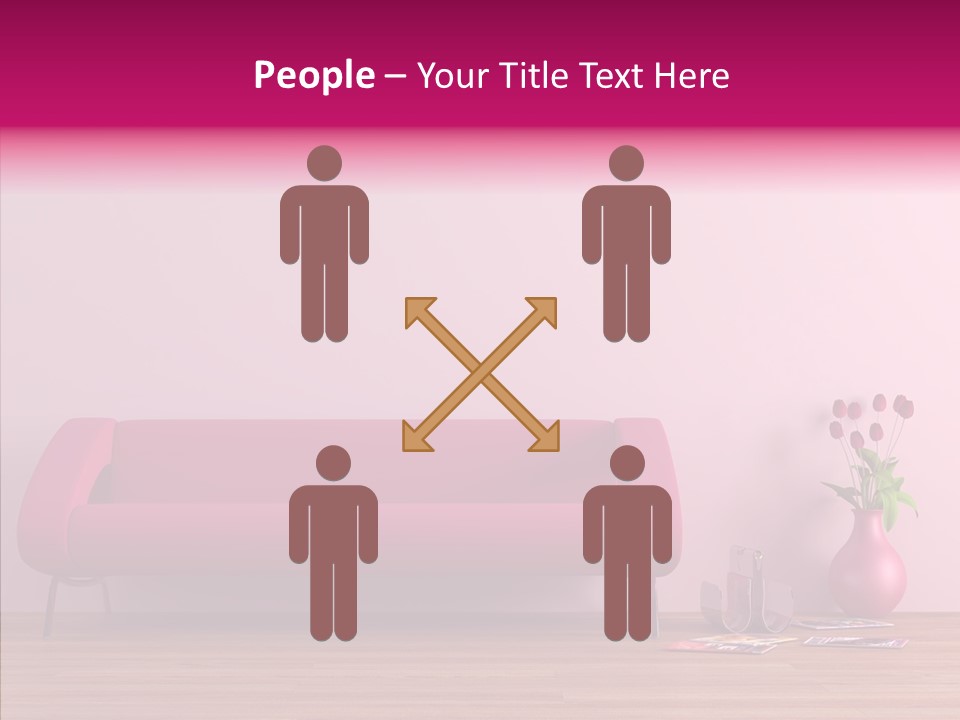 Rendering Settee Vase PowerPoint Template