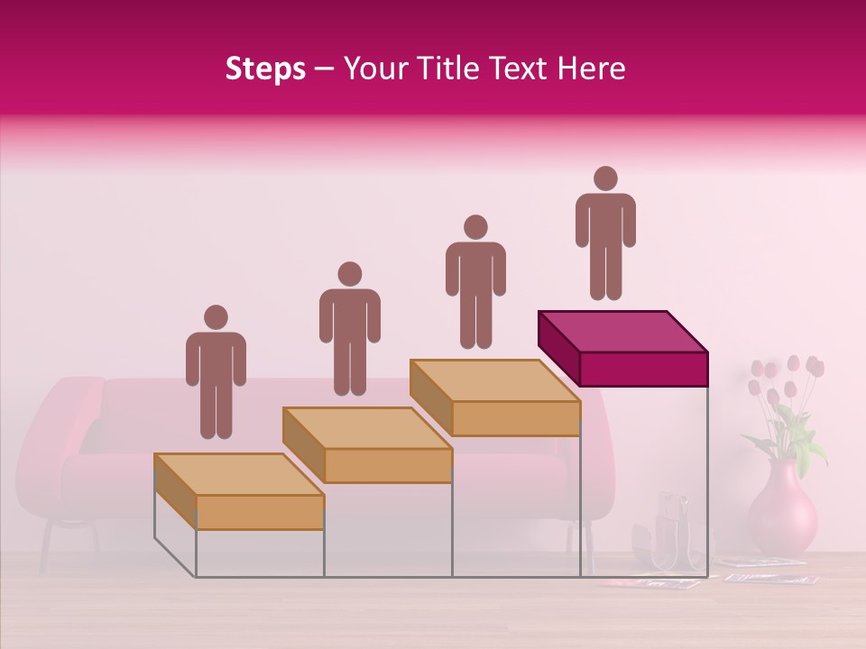 Rendering Settee Vase PowerPoint Template