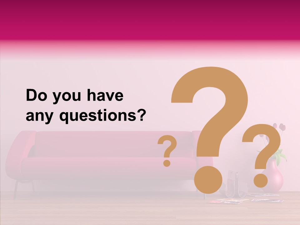 Rendering Settee Vase PowerPoint Template