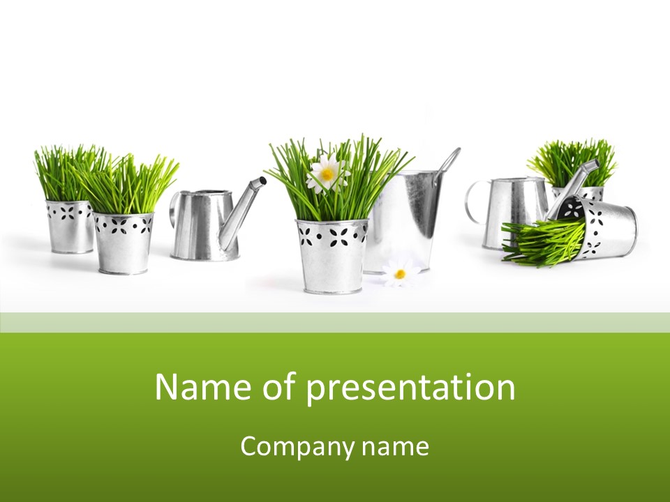 Plant Concepts Watering PowerPoint Template