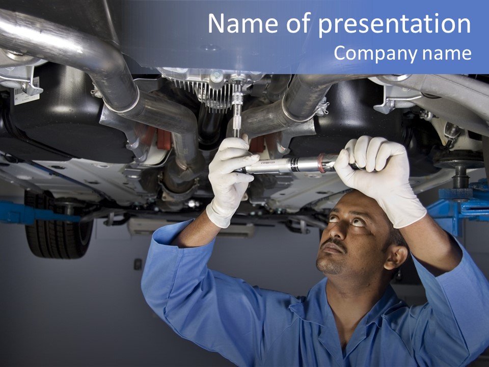 Wrench People Pipe PowerPoint Template