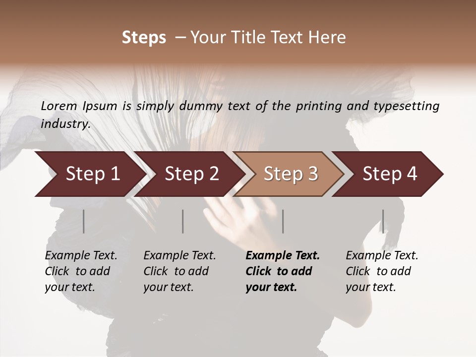 Hairstyle Passion Head PowerPoint Template