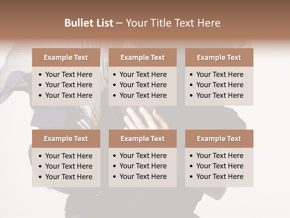 Hairstyle Passion Head PowerPoint Template