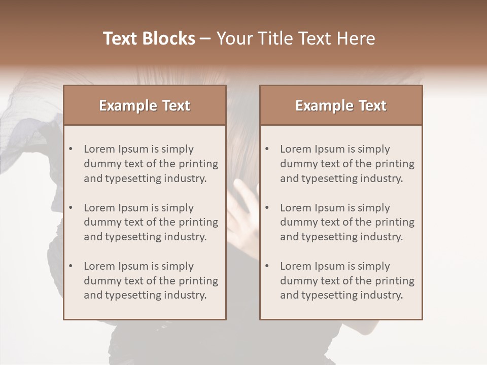 Hairstyle Passion Head PowerPoint Template