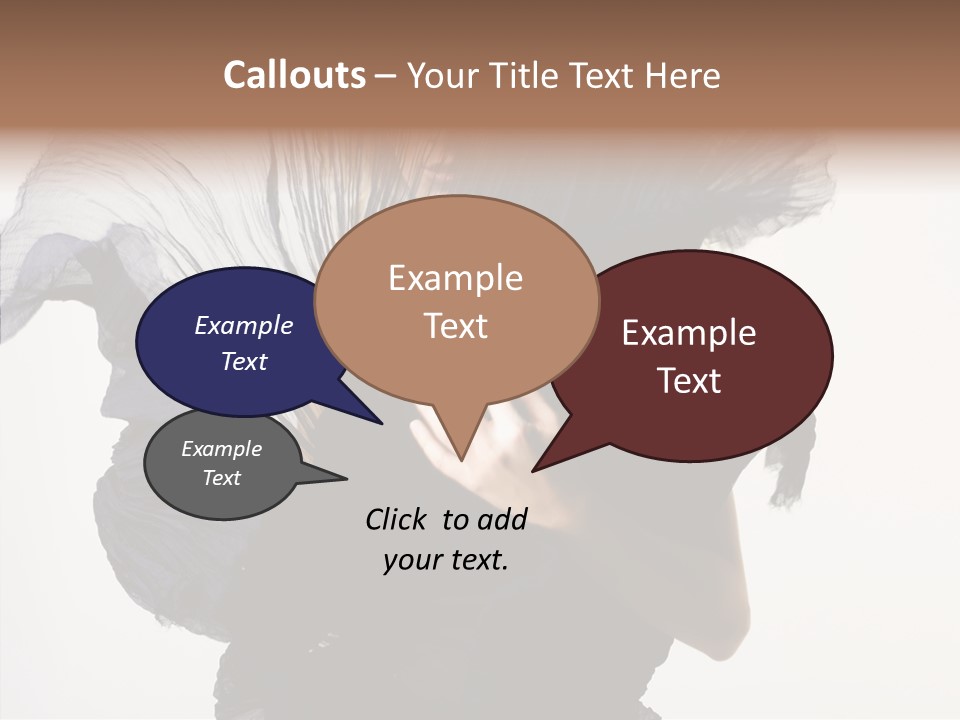 Hairstyle Passion Head PowerPoint Template