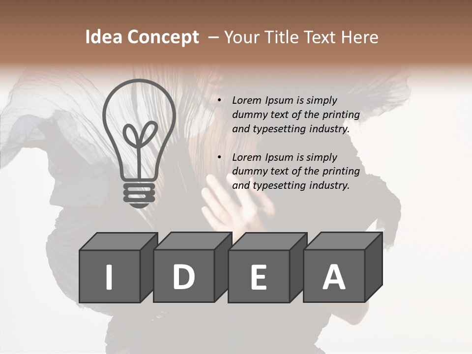 Hairstyle Passion Head PowerPoint Template