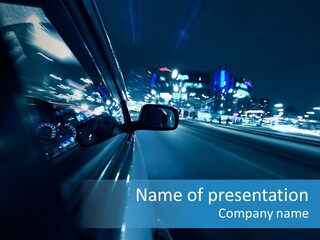 Destination Downtown Road PowerPoint Template