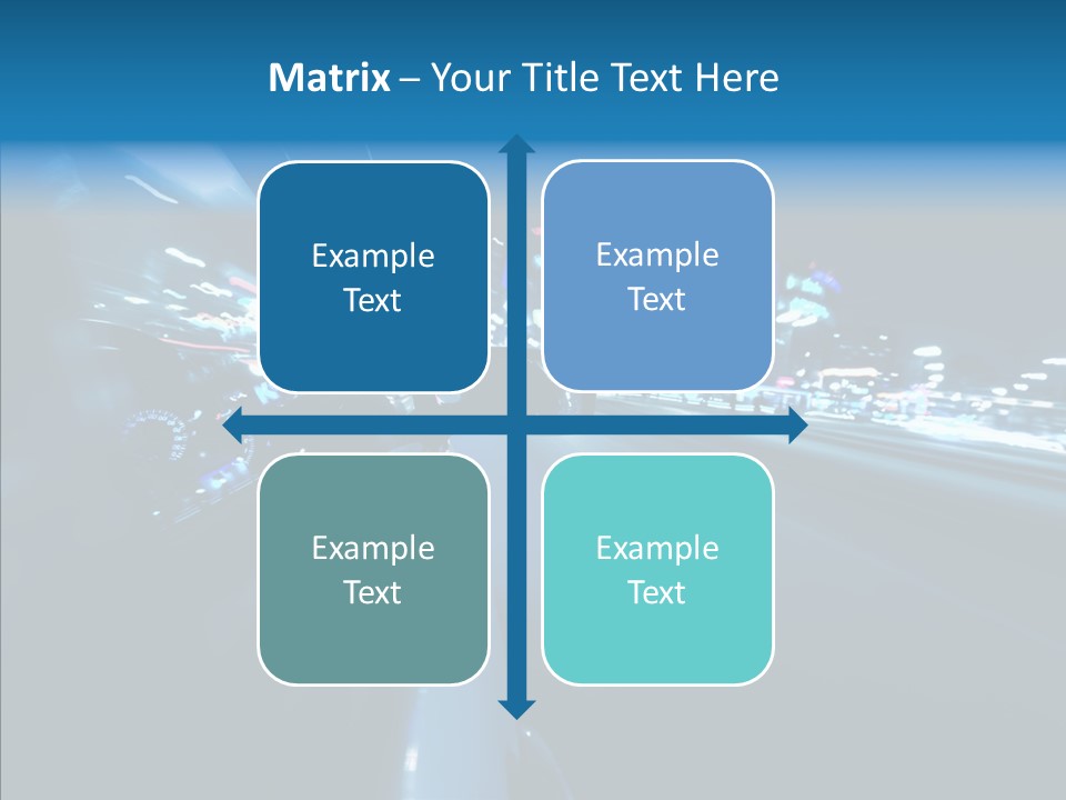 Destination Downtown Road PowerPoint Template
