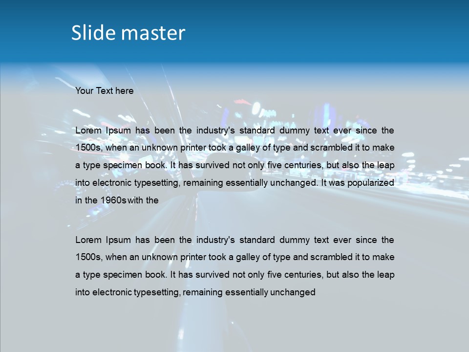 Destination Downtown Road PowerPoint Template