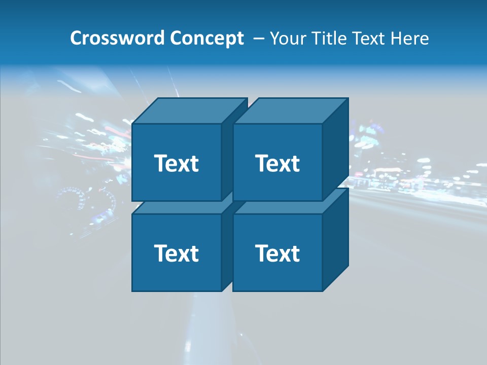 Destination Downtown Road PowerPoint Template