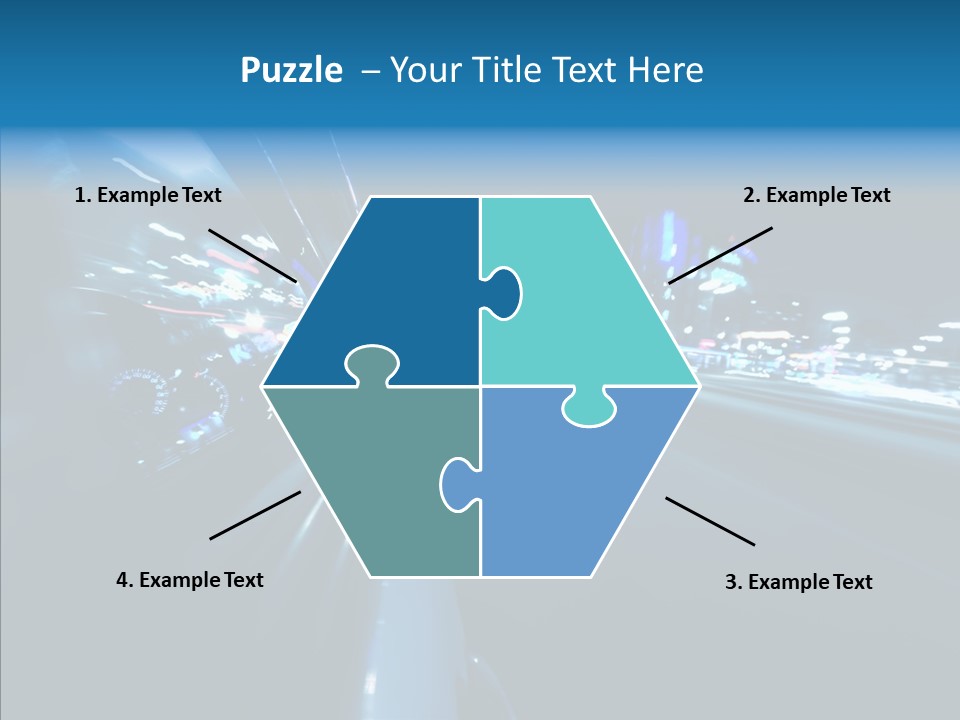 Destination Downtown Road PowerPoint Template