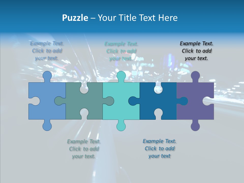 Destination Downtown Road PowerPoint Template