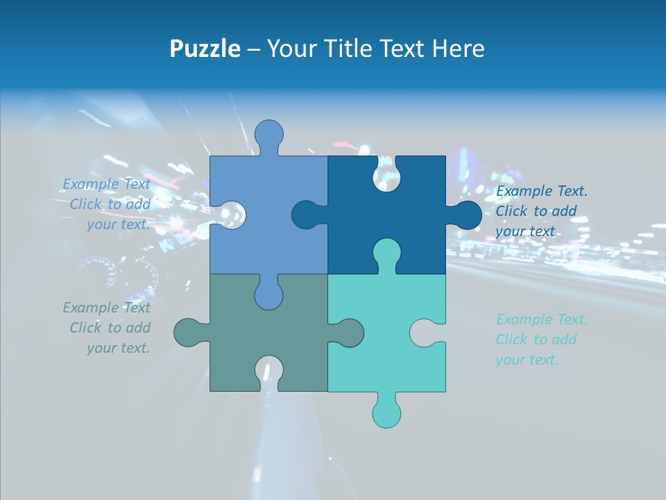 Destination Downtown Road PowerPoint Template