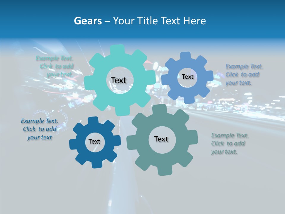 Destination Downtown Road PowerPoint Template