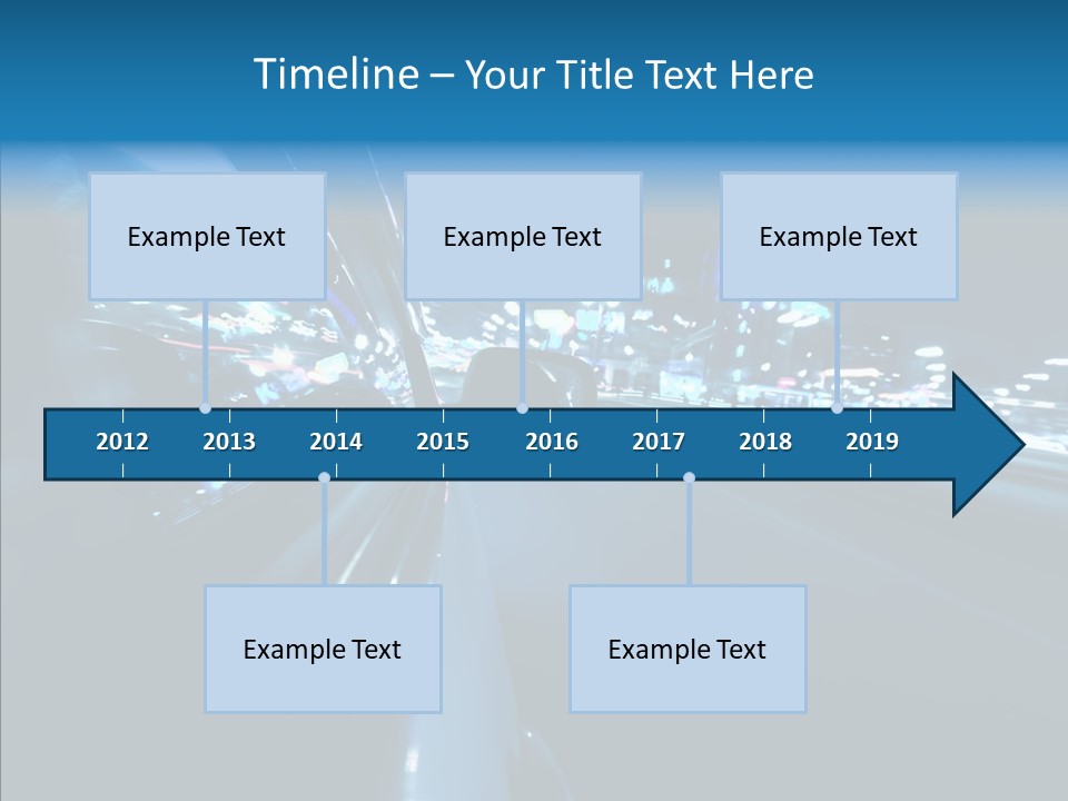 Destination Downtown Road PowerPoint Template
