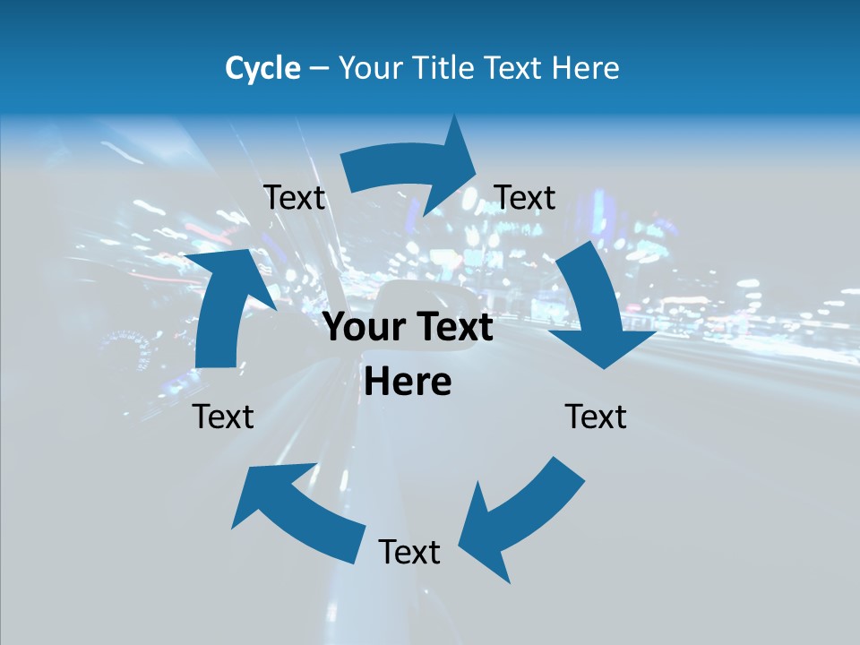 Destination Downtown Road PowerPoint Template