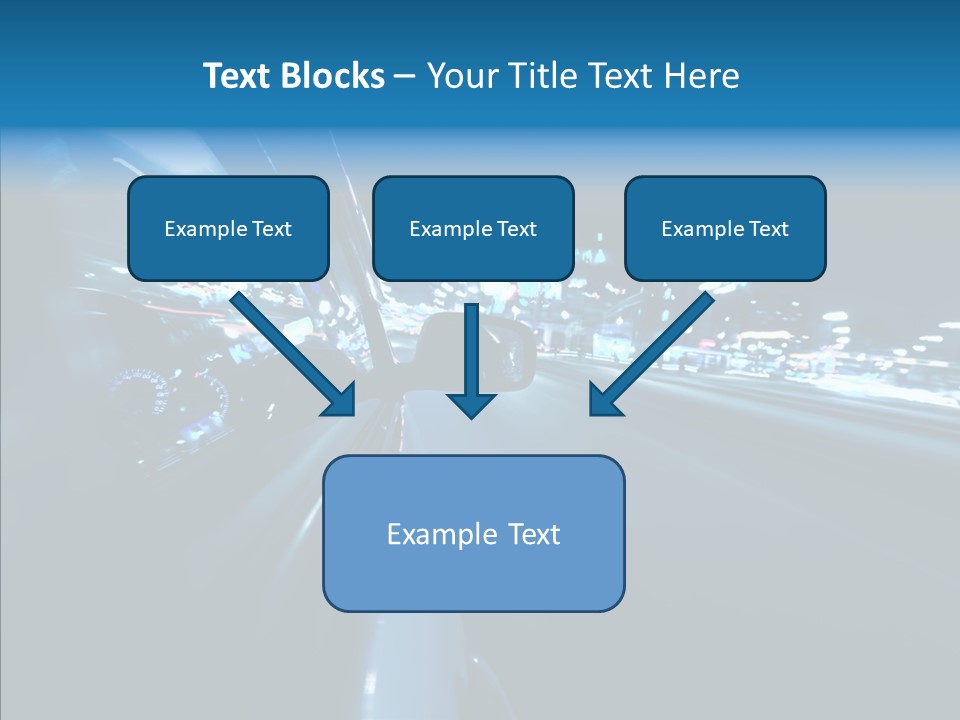 Destination Downtown Road PowerPoint Template