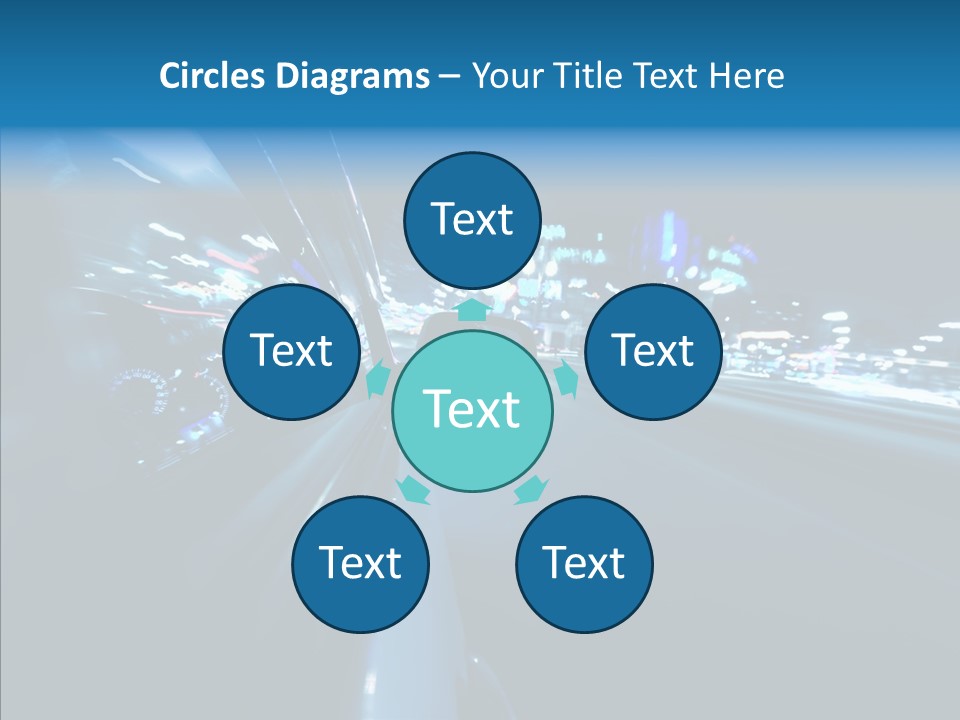 Destination Downtown Road PowerPoint Template
