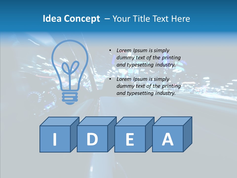 Destination Downtown Road PowerPoint Template