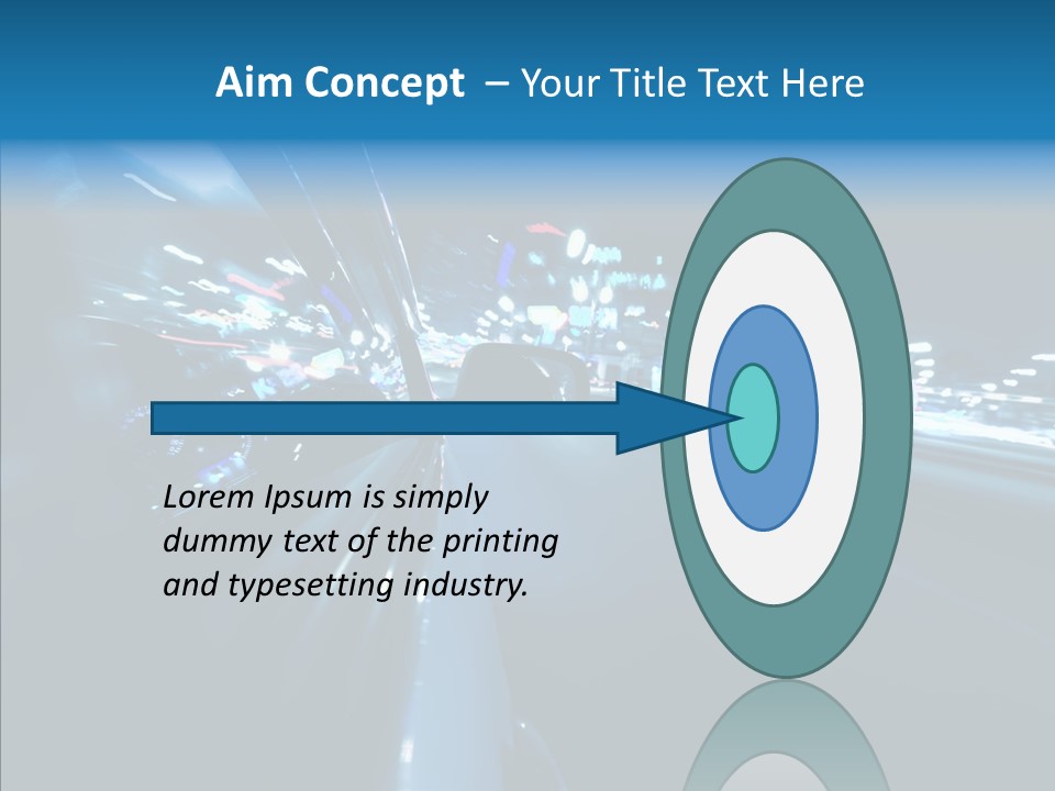 Destination Downtown Road PowerPoint Template